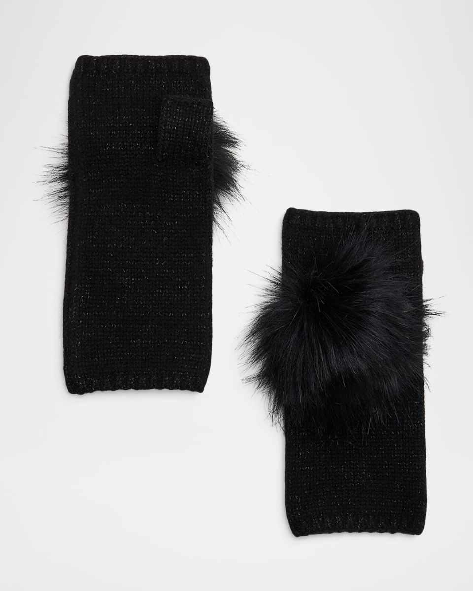 Cashmere Lurex Fingerless Gloves